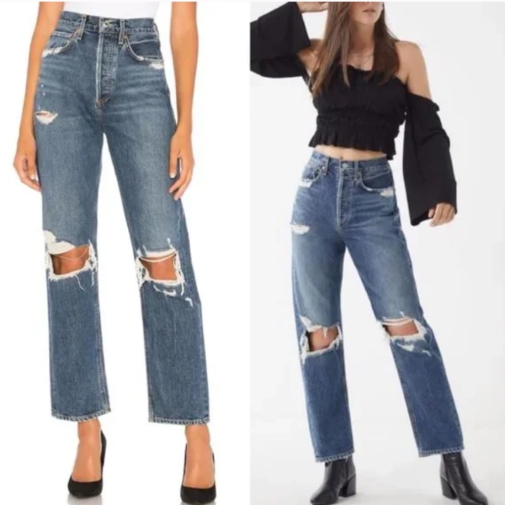 AGOLDE 90s High Rise Loose Fit Jeans (Psyche)